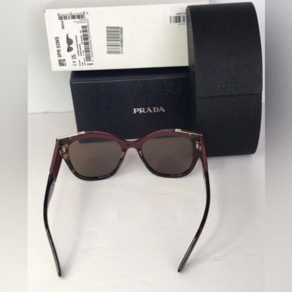 💯- Authentic New Dark Brown Cat Eye Ladies Sunglasses PR 02WSF 07C0D1 56 - Picture 13 of 13